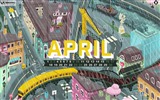 De abril de fondo de pantalla de calendario el año 2016 (2)