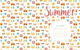 De junio de el año 2016 fondo de pantalla de calendario (2) #18