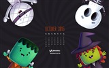 De octubre de el año 2016 fondo de pantalla de calendario (2) #6