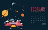 Fondo de escritorio de calendario de febrero de 2017 (2) #4